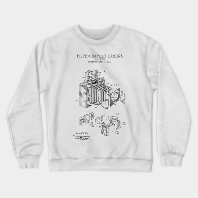 PHOTOGRAPHIC CAMERA patent Crewneck Sweatshirt by Dennson Creative